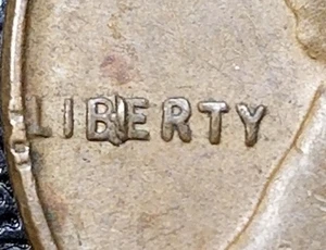 1957 MINT ERROR  WHEAT CENT Penny ('BIE'  IN LIBERTY) - Picture 1 of 4