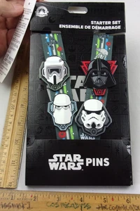 Darth Vader Stormtroopers Star Wars Pins & lanyard Starter Disney Pin set - Picture 1 of 2