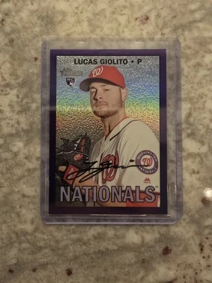 Lucas Giolito 2016 Topps Heritage High Chrome #514 Purple Refractor RC - Image 1 of 2