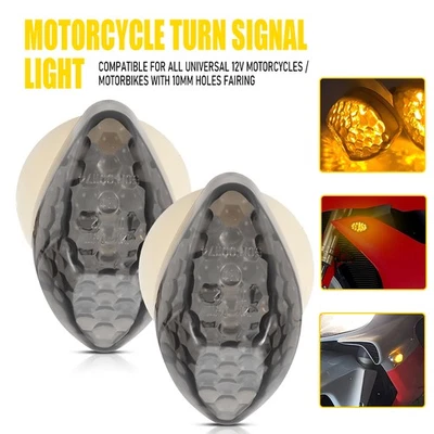 Señal de luz de giro de montaje delantero/trasero empotrado 2 piezas para Honda CBR 1000RR 600R 04-13 Foto 1 de 4