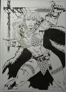 ROTE SONJA 11X 17 ORIGINALSEITE VON ED SILVA OUT2 - Bild 1 von 2