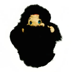 Vintage Ente Affe mit Gummibesicht Plüschtier Stofftier Rushton Knockoff 50er Jahre Spielzeug - Bild 1 von 4