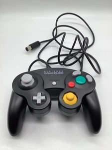 Nintendo Gamecube Controller DOL-003 Nero Autentico OEM TESTATO - Foto 1 di 6