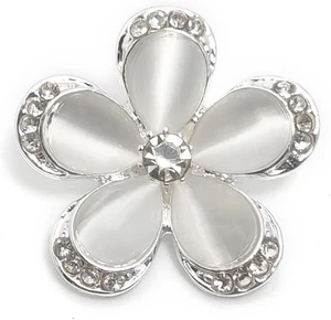 10 PCS 25-Mm Embellishing Rhinestone Flower Shape Shank Buttons Sewing Accessori - Picture 1 of 6