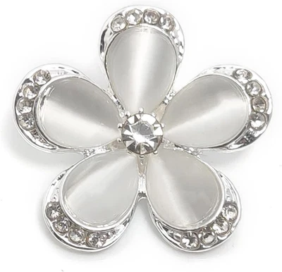 10 PCS 25-Mm Embellishing Rhinestone Flower Shape Shank Buttons Sewing Accessori - Image 1 of 4
