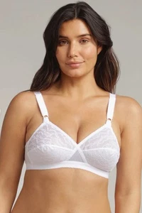 Playtex Damen Cross Your Heart BH Classic Support ohne Bügel ungepolstert weiß 36DD - Bild 1 von 12