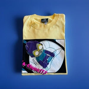 VTG Y2K Kidrobot Zoomies T-Shirt Limited Edition Streetwear Yellow Size XL - Picture 1 of 12
