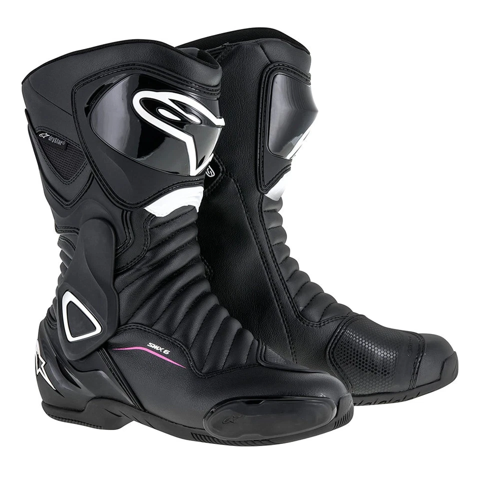 Alpinestars Stella SMX 6 V2 Drystar Ladies Boots Black / White / Fuchsia - Image 1 of 1
