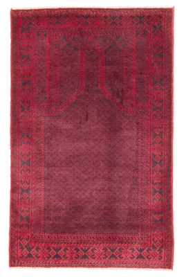 Alfombra oriental de lana anudada a mano vintage negra tradicional de 2'10" x 4'8" Foto 1 de 4