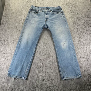 Levis 505 Jeans Herren 34x29 Blau Baumwolle Denim Straight Leg Light Wash Workwear - Bild 1 von 9