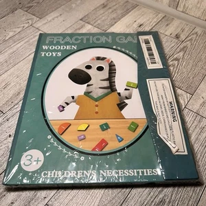 Wooden Fractions Dry Erase Learning Game Board Book - Picture 1 of 4
