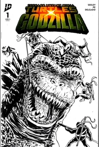 TMNT Godzilla #1 (2025) IDW Sketch Cover Comic mit Original Dave Castr Kunst - Bild 1 von 6