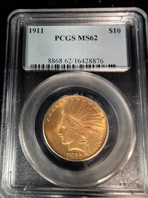 1911 $10 Indian Head Gold Eagle PCGS MS62 - 16428876 - Imagem 1 de 4