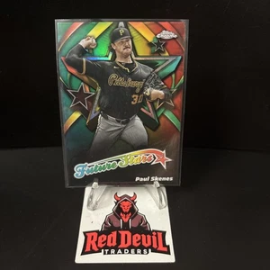 2025 Topps Chrome Paul Skenes Future Stars rifrattore Rookie Pirates - Foto 1 di 2