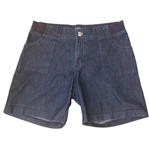 Lee Riders Mid Rise Dark Wash Stretch Waistband Utility Shorts, 10M W37RS75 - Picture 1 of 8