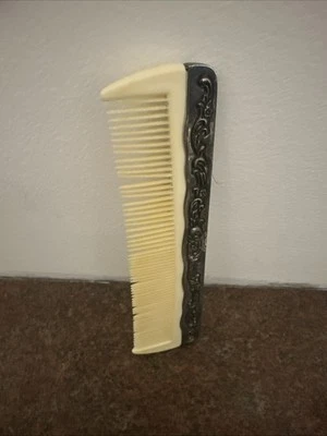 Vintage Hair Comb Silver Plated With Original Seal Sticker On It - Image 1 of 4