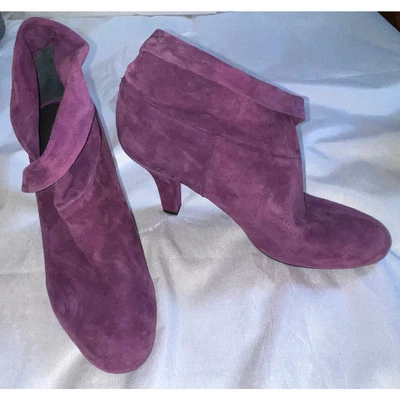 Botas de Cuero Enzo Angiolini Barachey en Gamuza Púrpura - Para Mujer Talla 10 M Foto 1 de 4