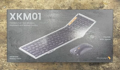 ProtoArc XKMO1 Foldable Wireless Keyboard and Mouse Combo – Portable Full Size - Image 1 of 4