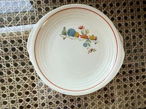 Vintage 30s Edwin M Knowles Yorktown Round Snack Plate Set Of 6 7” Art Deco - Picture 1 of 15