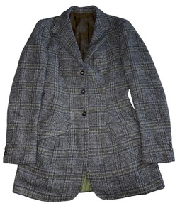 Vintage Millers Harris Tweed Wolle kariert Damen klein grau grün Reitsport - Bild 1 von 24