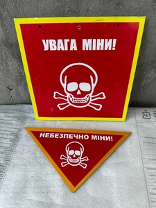 Señal de precaución cuidado para minas 24/24mm - Imagen 1 de 8