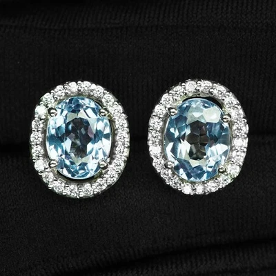 Fabulosos pendientes hechos a mano de plata de ley 925 de 5,45 quilates de alejandrita con cambio de color Foto 1 de 4