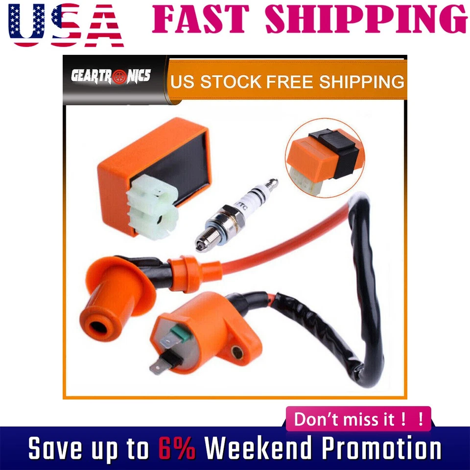 Para GY6 50cc -150cc ATV SCOOTER CICLOMOTOR CARRERAS AC CDI CAJA BOBINA DE ENCENDIDO CHISPA! Foto 1 de 4