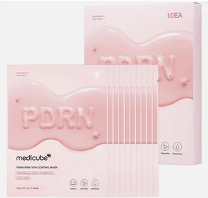 medicube Salmon DNA PDRN Pink Vita Coating Mask - 10 Pack - Hydration & Firming - Picture 1 of 8