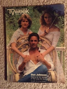Oct 1985 Chicago Tribune TV Week Don Johnson Cybill Shepherd Cover Beatles Ad - Picture 1 of 3