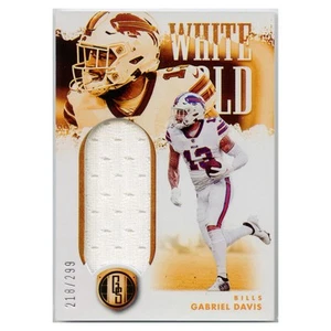 Patch Panini Gold Standard Gabriel Davis 2022 Oro Bianco #218/299 Near Mint - Foto 1 di 3