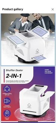 Máquina automática embaralhadora de cartões revendedor, rotação 360° com Smart Touch Sensin - Imagem 1 de 4
