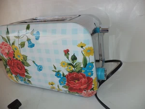 Tostadora/Bagel The Pioneer Woman Sweet Rose Gingham Floral 2 Rebanadas, - Imagen 1 de 6
