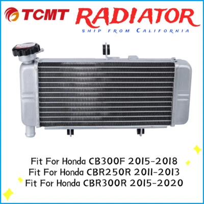 Refrigerador de radiador apto para Honda CBR250R 2011-2013 CBR300R 2015-2022 plateado Foto 1 de 4