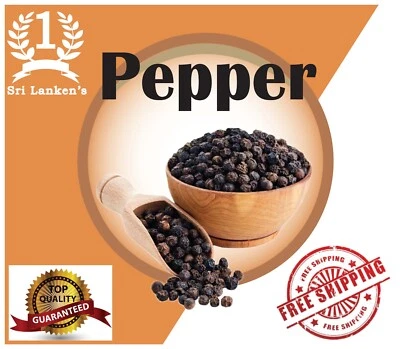 Black Pepper 100% Sri Lankan Spices Natural Organic Homemade Dried FreeShipping - Image 1 of 4