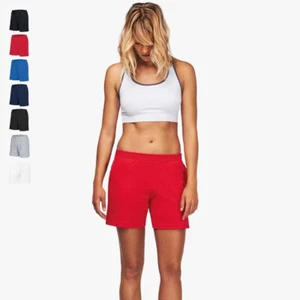 KARIBAN -  Damen Jersey Sport Shorts Damen Kurze Hose Sporthose 100% Baumwolle  - Bild 1 von 39