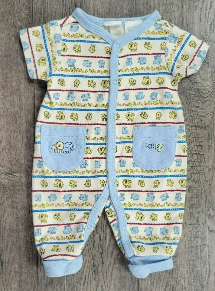 Bebé Niño Vintage Gymboree Prematuro Jungle Friends Conjunto Foto 1 de 2