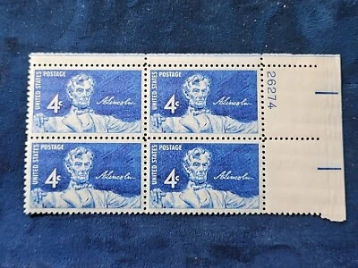 1958  US SCOTT#1116   4C STAMP BLOCK OF 4 - Image 1 of 2
