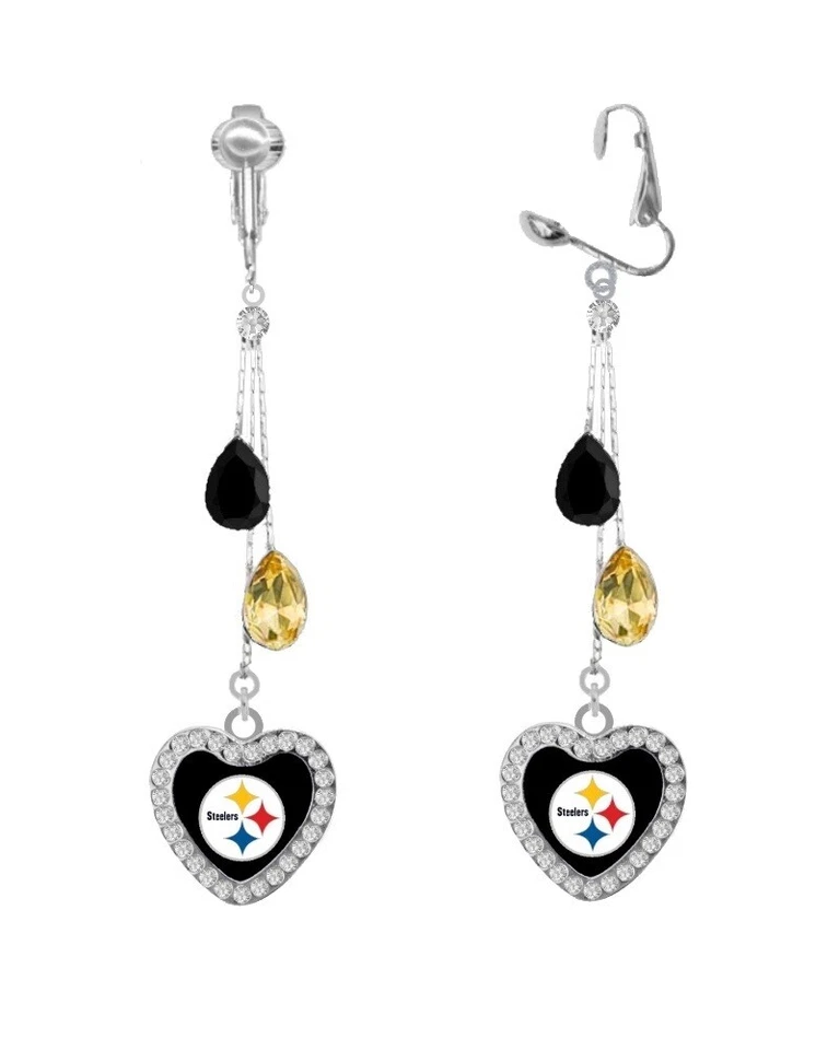 Pendientes de clip colgantes Pittsburgh Steelers Foto 1 de 1