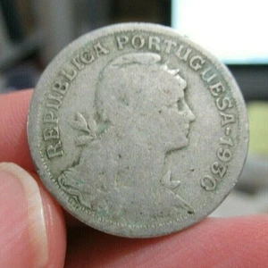 1930 Portugal Coin, 50 Centavos, Better Date - Picture 1 of 4
