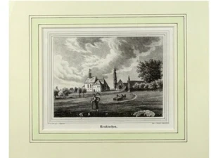 NEUKIRCHEN THE CHURCH WITH FRAME Litho. from Wegener to Renner and Ketzschau - Picture 1 of 3