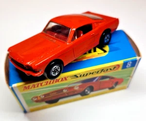 Matchbox Ford Mustang Nr 8 Rot/Rot VVNMint +Mint Box DER BELIEBTESTE von Allen - Bild 1 von 20