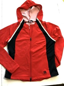 Moving Comfort Jacket Size Medium 8 10 Dri Layer Plus Red Full Zip (ln20) - Picture 1 of 8