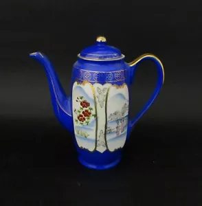 ✅ SPLENDIDA ANTICA CAFFETTIERA ORIENTALE GIAPPONESE 900 PORCELLANA DIPINTA-3306 - Bild 1 von 11