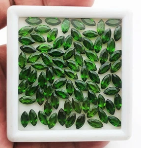 Lote de piedras preciosas sueltas facetadas cromadas naturales marquesa lote de 33 piezas 4x8 mm 20 quilates - Imagen 1 de 4