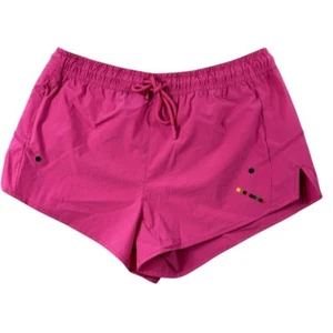 Short actif tout terrain Saturdays NYC pull-on rose cordon taille haute taille moyenne - Photo 1/8