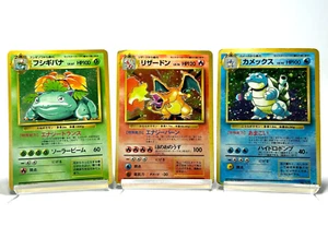 Charizard Venusaur Blastoise Holo No.003 006 009 Base Set Japanese Pokemon Card - Picture 1 of 24
