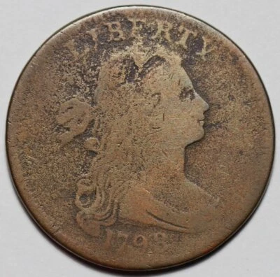 1798 Draped Bust Large Cent - 1st Hair Style - US 1c Copper Coin - Image 1 of 4