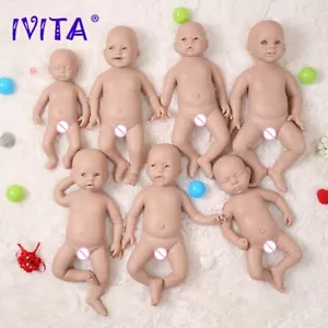 Muñeca bebé renacida de silicona sin pintar muñecas suaves sin terminar hágalo usted mismo kit de juguetes en blanco - Imagen 1 de 34