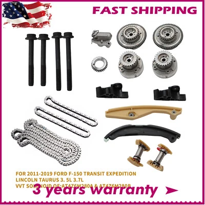 For 2011-17 Ford F-150 Lincoln Taurus 3.5L Timing Chain Kit Cam Phaser VVT Gears - Image 1 of 4