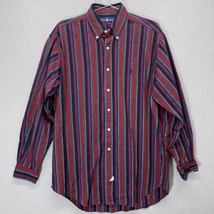 Camisa Ralph Lauren De Colección Para Hombre Mediana Rayas Tejida 100% Algodón Gruesa - Imagen 1 de 8
